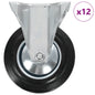 vidaXL 12 pcs Roulettes fixes 160 mm