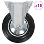 vidaXL 16 pcs Roulettes fixes 160 mm