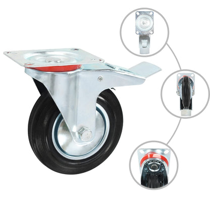 vidaXL 12 pcs Roulettes pivotantes 160 mm