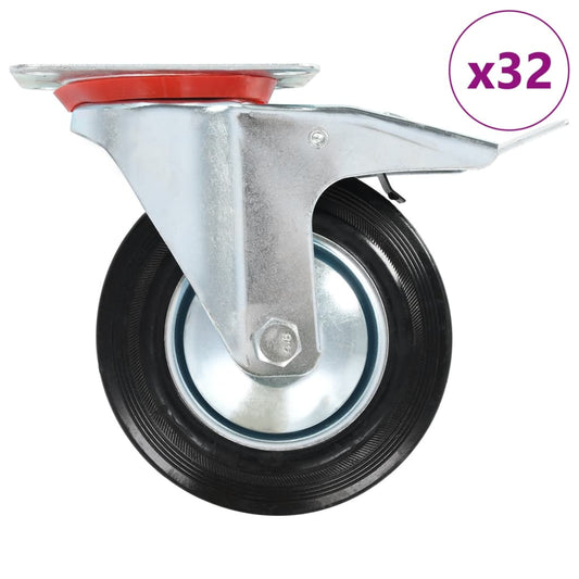 vidaXL 32 pcs Roulettes pivotantes 160 mm