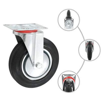 vidaXL 8 pcs Roulettes pivotantes 200 mm