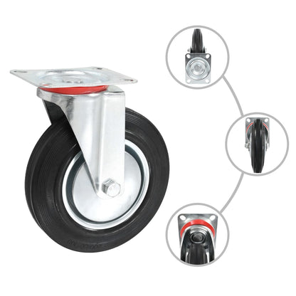 vidaXL 12 pcs Roulettes pivotantes 200 mm