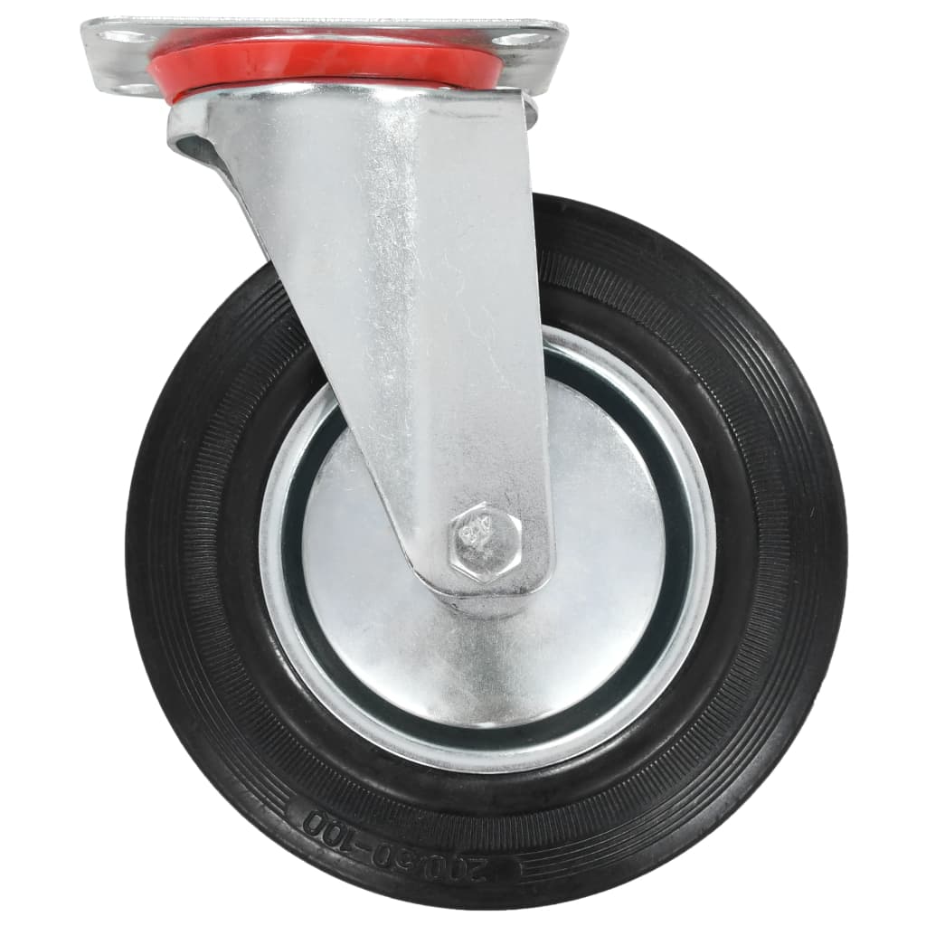 vidaXL 12 pcs Roulettes pivotantes 200 mm