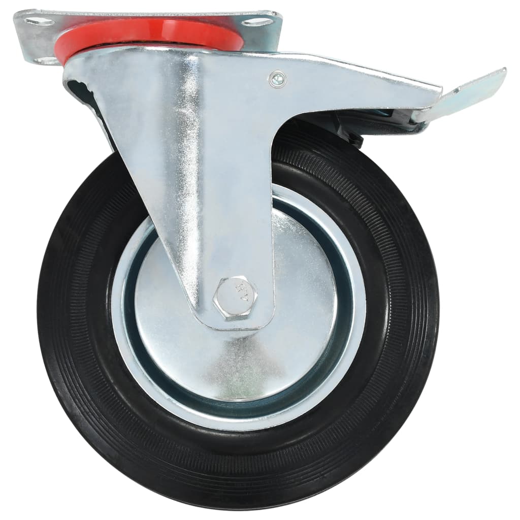 vidaXL 12 pcs Roulettes pivotantes 200 mm