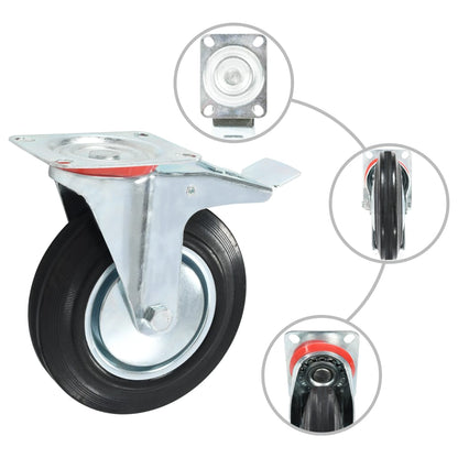 vidaXL 16 pcs Roulettes pivotantes 200 mm
