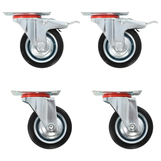 vidaXL 8 pcs Roulettes pivotantes 75 mm