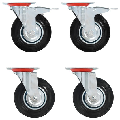 vidaXL 12 pcs Roulettes pivotantes 125 mm