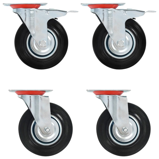 vidaXL 16 pcs Roulettes pivotantes 125 mm