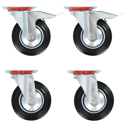 vidaXL16 pcs Roulettes pivotantes 160 mm