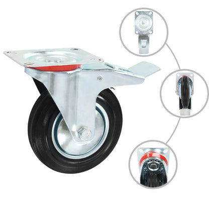 vidaXL16 pcs Roulettes pivotantes 160 mm