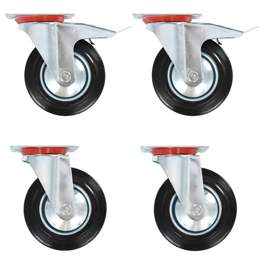 vidaXL 24 pcs Roulettes pivotantes 160 mm