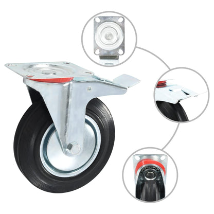 vidaXL 24 pcs Roulettes pivotantes 200 mm