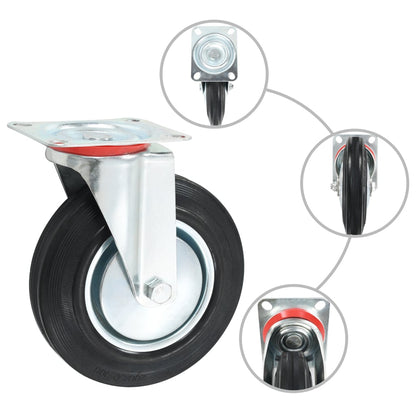 vidaXL 32 pcs Roulettes pivotantes 200 mm