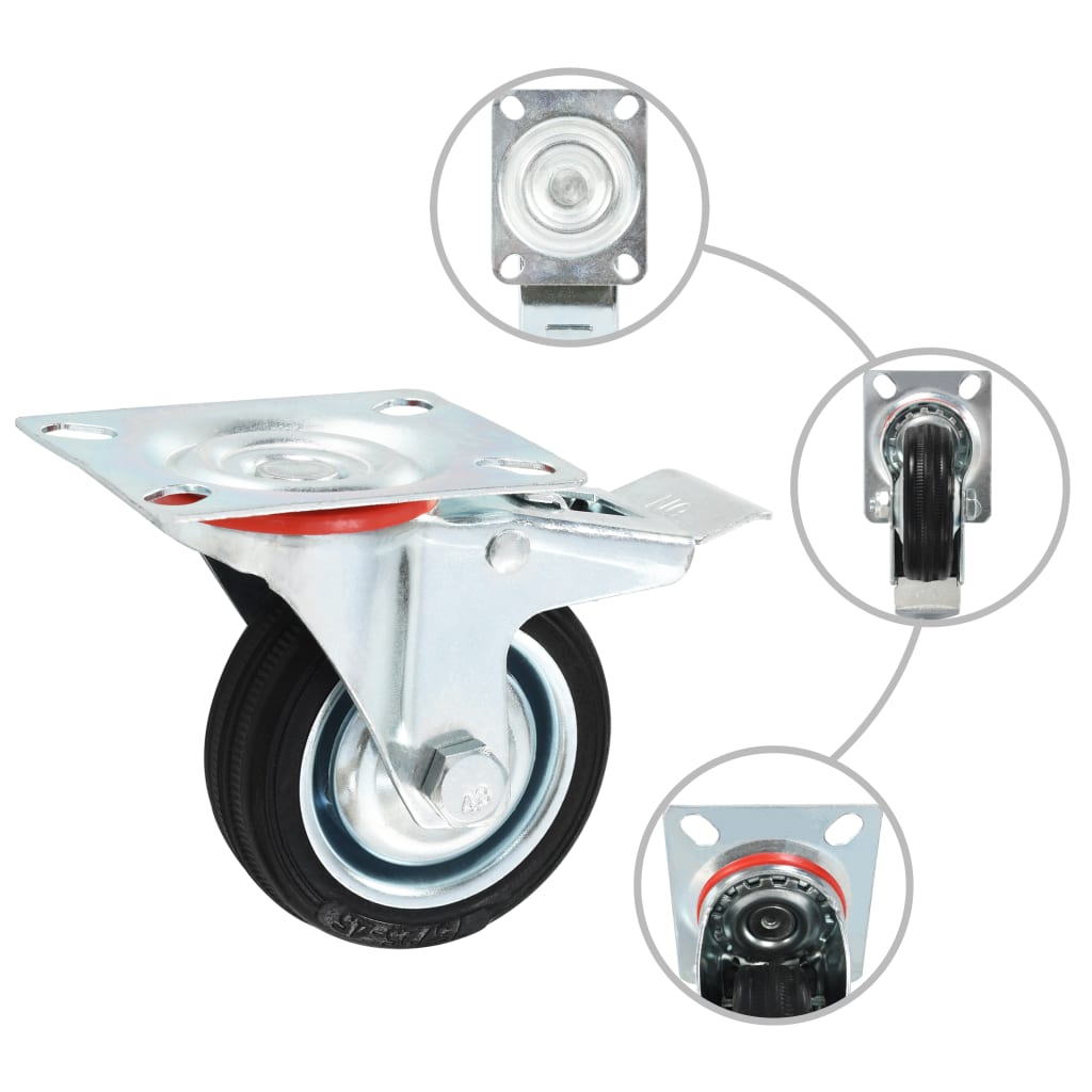 vidaXL 8 pcs Roulettes 75 mm