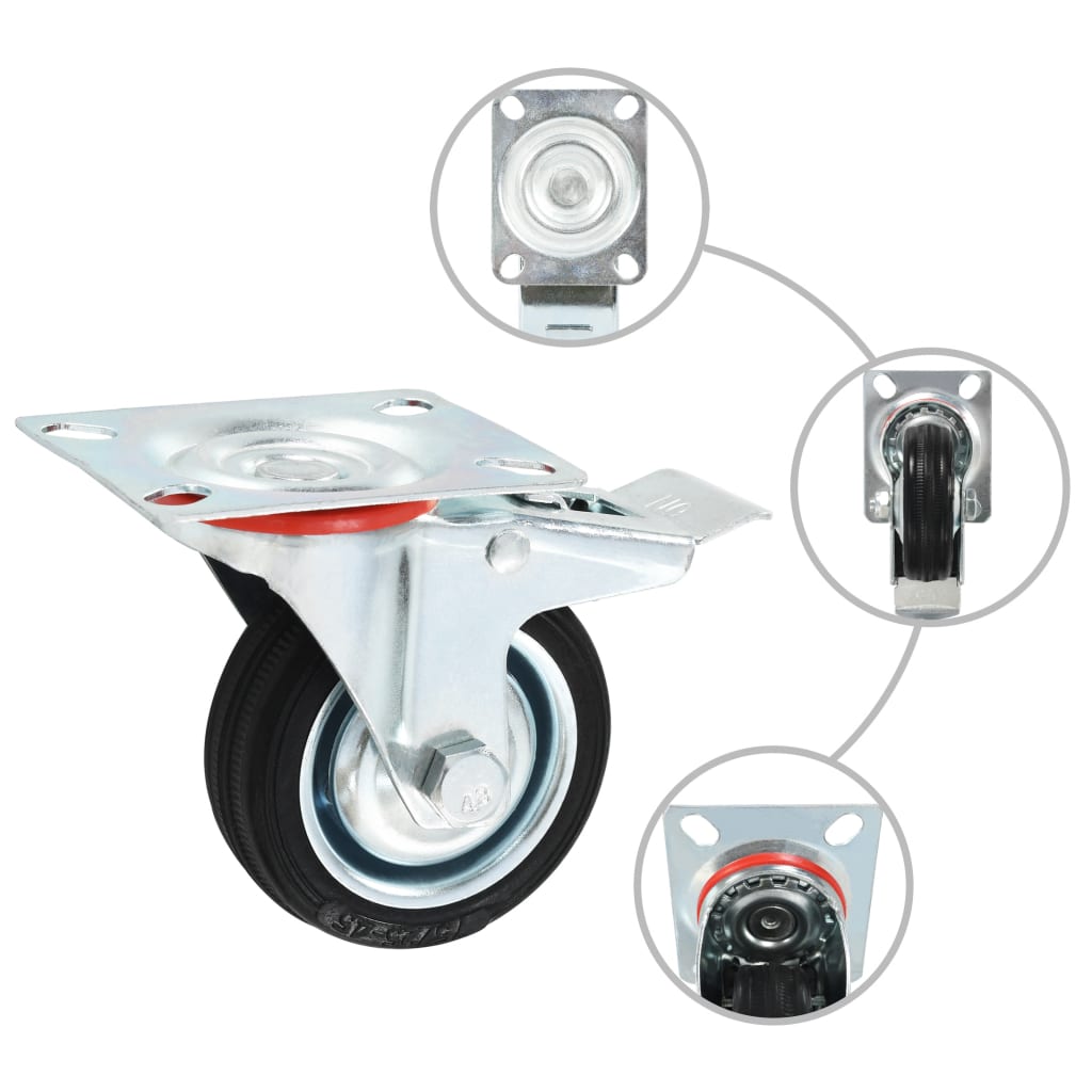 vidaXL 24 pcs Roulettes 75 mm