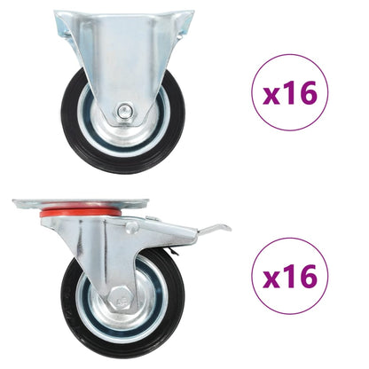 vidaXL 32 pcs Roulettes 75 mm