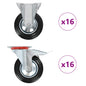 vidaXL 32 pcs Roulettes 160 mm