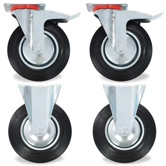 vidaXL 12 pcs Roulettes 200 mm