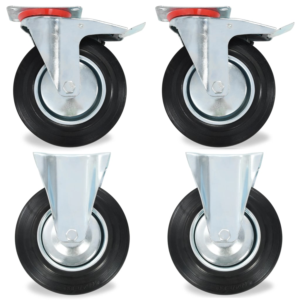 vidaXL 24 pcs Roulettes 200 mm