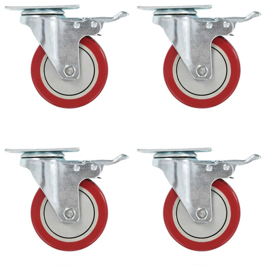 vidaXL Roulettes pivotantes 12 pcs 100 mm