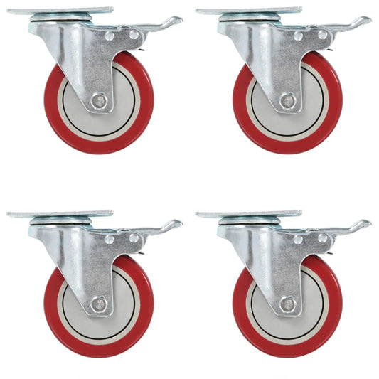 vidaXL Roulettes pivotantes 16 pcs 100 mm