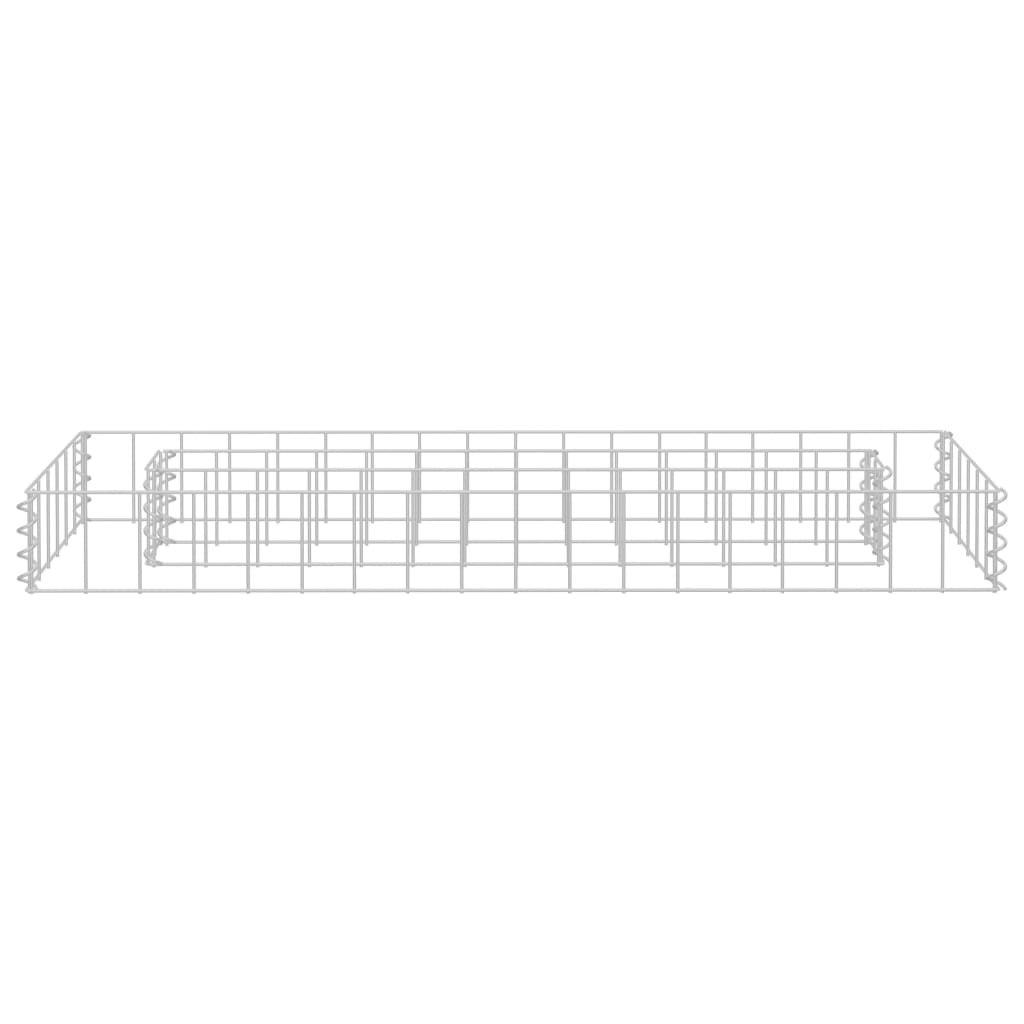 vidaXL Lit surélevé à gabion Acier galvanisé 90x30x10 cm