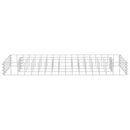 vidaXL Lit surélevé à gabion Acier galvanisé 90x30x10 cm