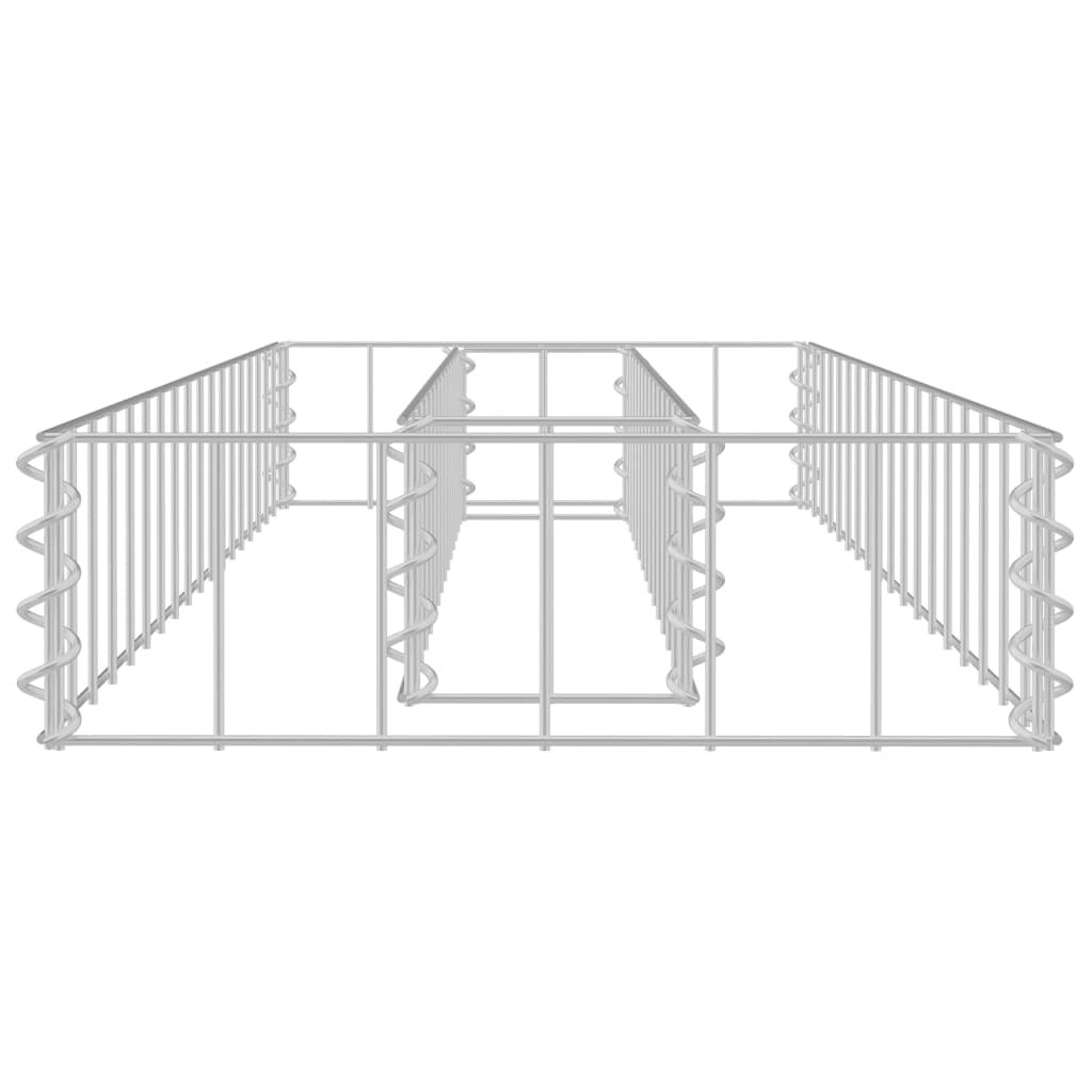 vidaXL Lit surélevé à gabion Acier galvanisé 90x30x10 cm