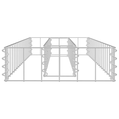 vidaXL Lit surélevé à gabion Acier galvanisé 90x30x10 cm