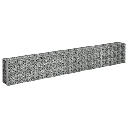 vidaXL Lit surélevé à gabion Acier galvanisé 360x30x60 cm
