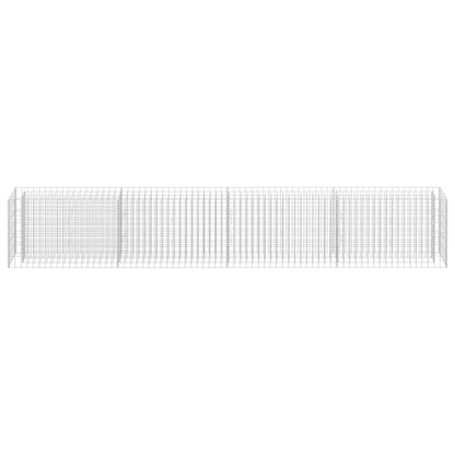 vidaXL Lit surélevé à gabion Acier galvanisé 360x30x60 cm