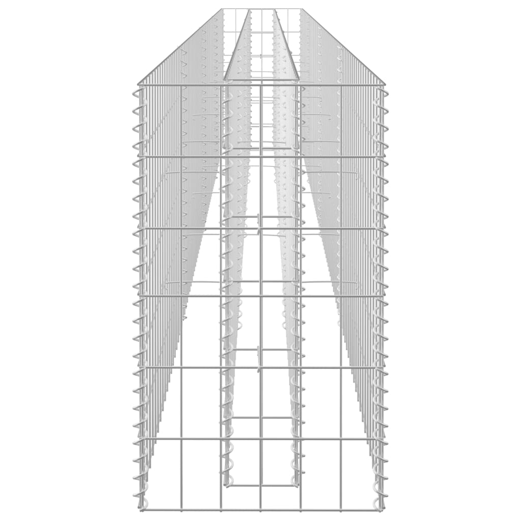 vidaXL Lit surélevé à gabion Acier galvanisé 360x30x60 cm