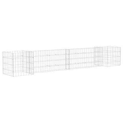 vidaXL Jardinière à gabion en H Fil d'acier 260x40x40 cm
