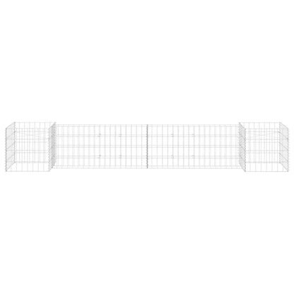 vidaXL Jardinière à gabion en H Fil d'acier 260x40x40 cm