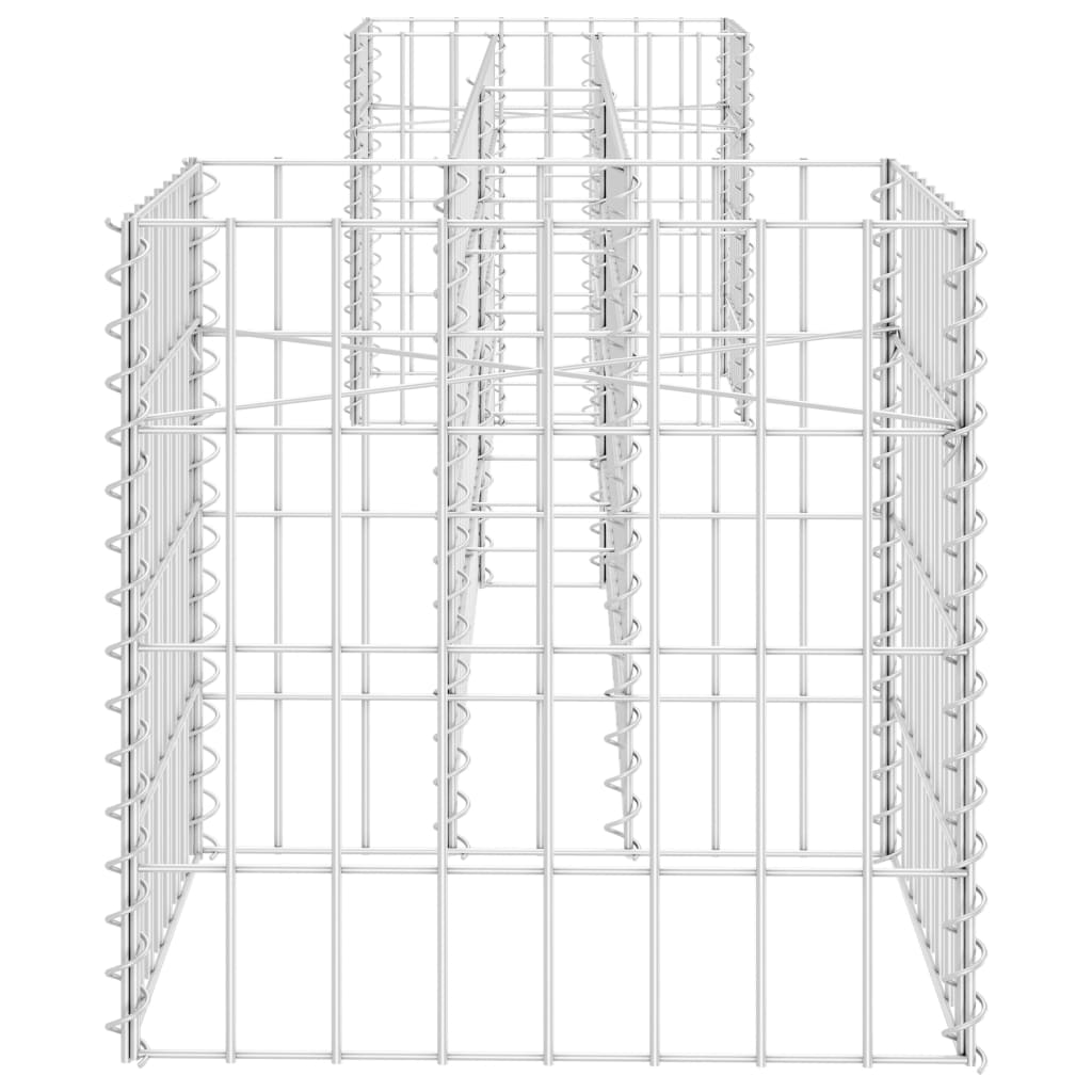 vidaXL Jardinière à gabion en H Fil d'acier 260x40x40 cm