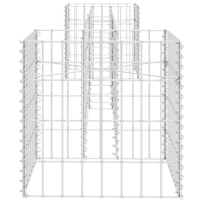 vidaXL Jardinière à gabion en H Fil d'acier 260x40x40 cm