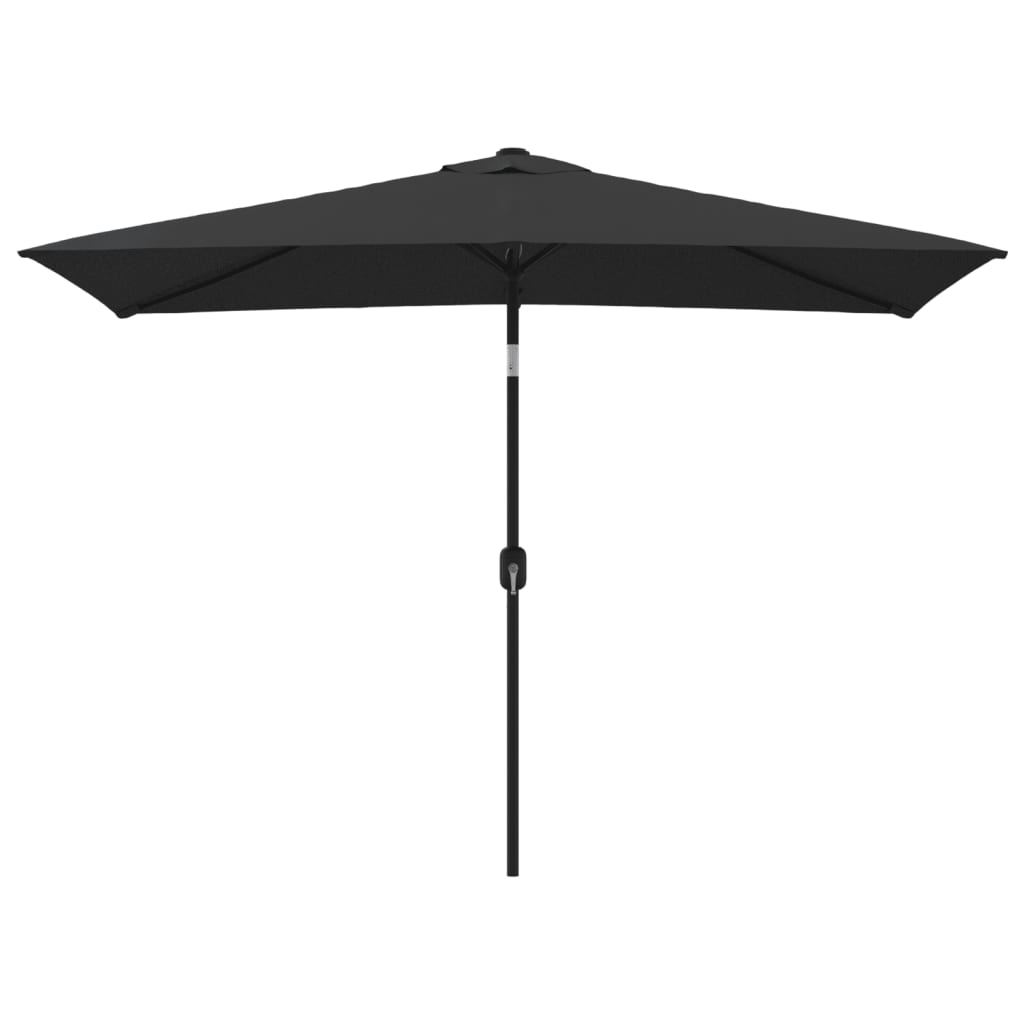 vidaXL Parasol avec mât en métal 300 x 200 cm Noir