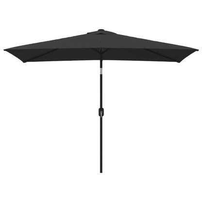 vidaXL Parasol avec mât en métal 300 x 200 cm Noir