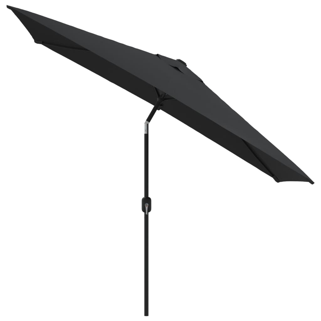 vidaXL Parasol avec mât en métal 300 x 200 cm Noir