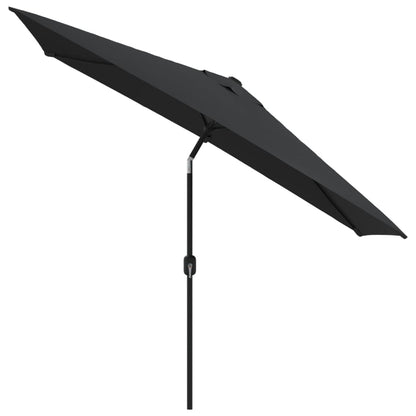 vidaXL Parasol avec mât en métal 300 x 200 cm Noir