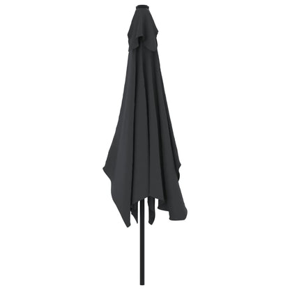 vidaXL Parasol avec mât en métal 300 x 200 cm Noir
