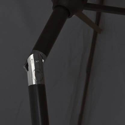 vidaXL Parasol avec mât en métal 300 x 200 cm Noir