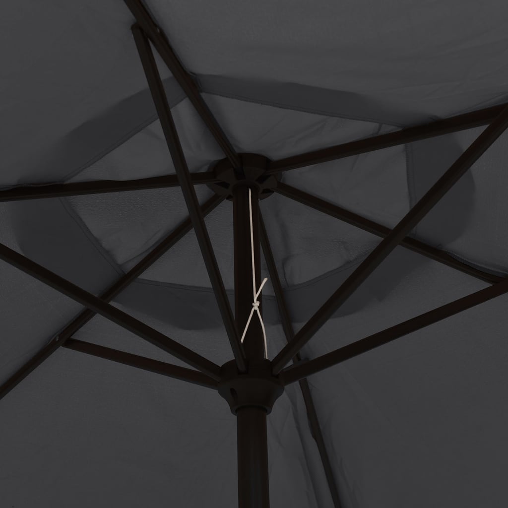 vidaXL Parasol Noir 200x224 cm Aluminium