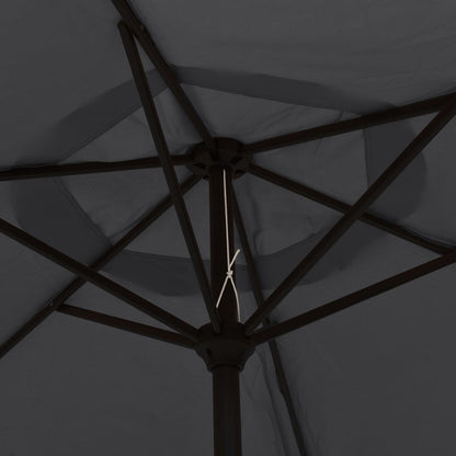 vidaXL Parasol Noir 200x224 cm Aluminium