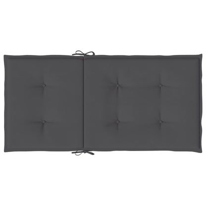 vidaXL Coussins de chaise de jardin à dossier bas lot de 4 anthracite