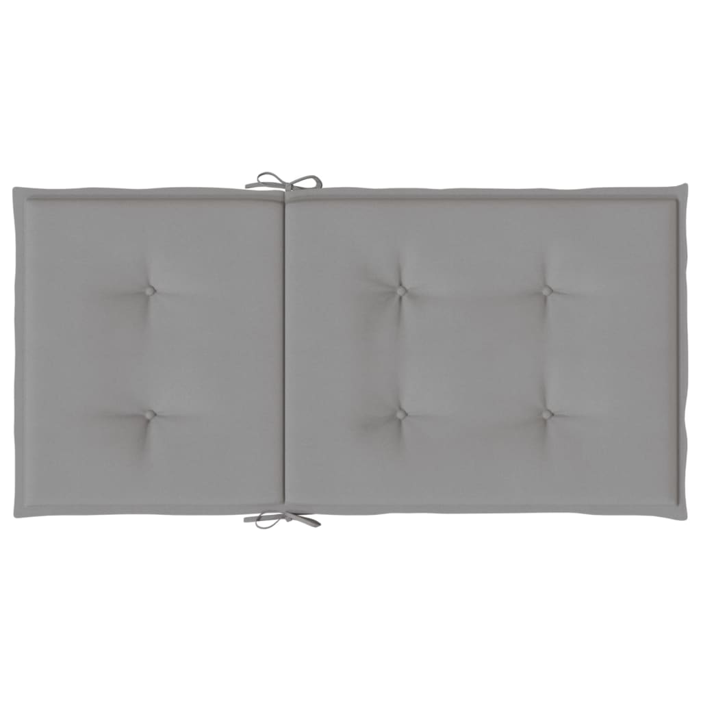 vidaXL Coussins de chaise de jardin à dossier bas lot de 4 gris