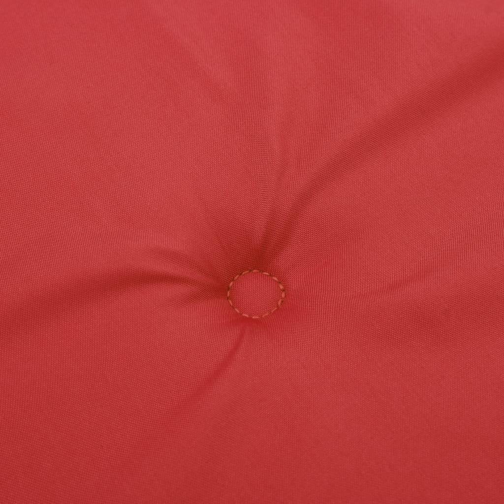 vidaXL Coussins de chaise de jardin à dossier bas lot de 2 rouge
