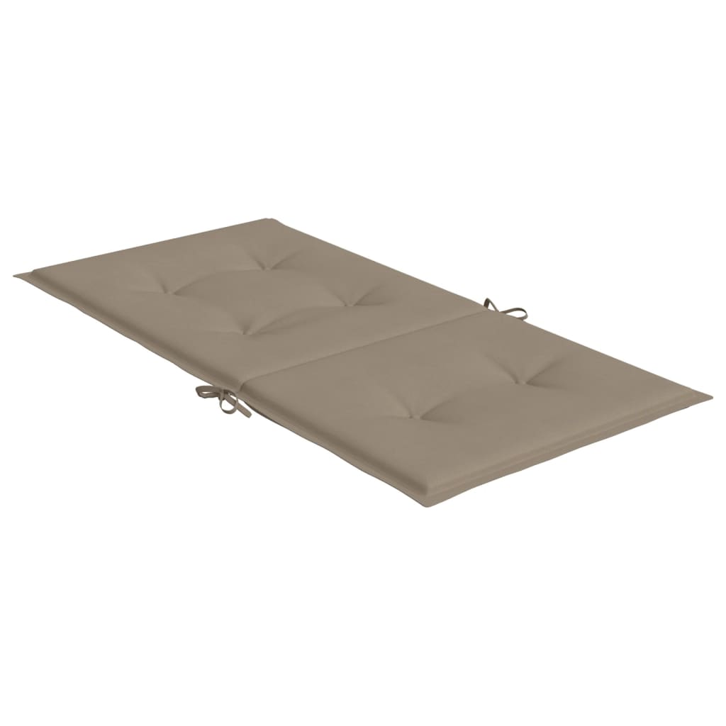 vidaXL Coussins de chaise de jardin à dossier bas lot de 4 taupe