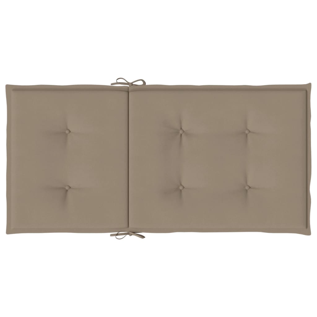 vidaXL Coussins de chaise de jardin à dossier bas lot de 4 taupe