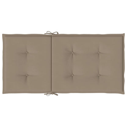 vidaXL Coussins de chaise de jardin à dossier bas lot de 4 taupe